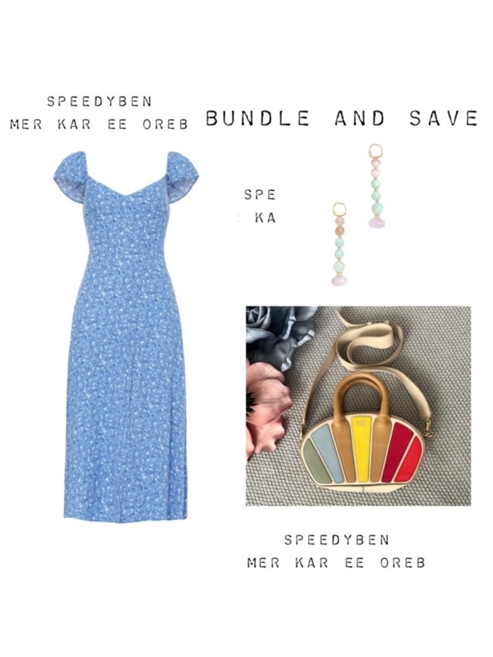 Reformation Baxley Midi Dress Eve Blue Ditsy Floral - Picture 12 of 13